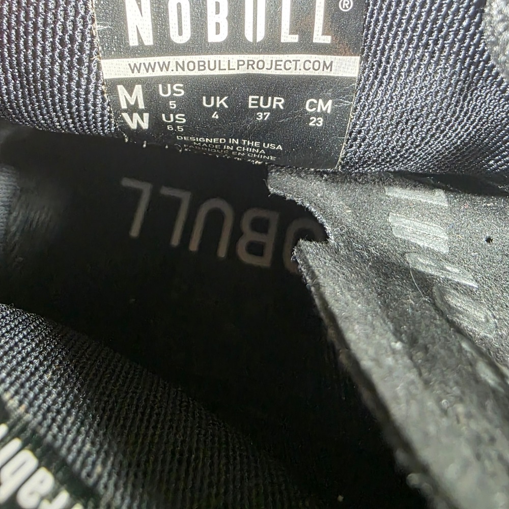 NOBULL High-Top Trainer Black Heather SuperFabric Womens 6.5 Mens 5 Sneakers - Picture 6 of 8